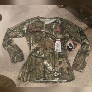 Mossy Oak Camouflage Long Sleeve Tee Brown and Green